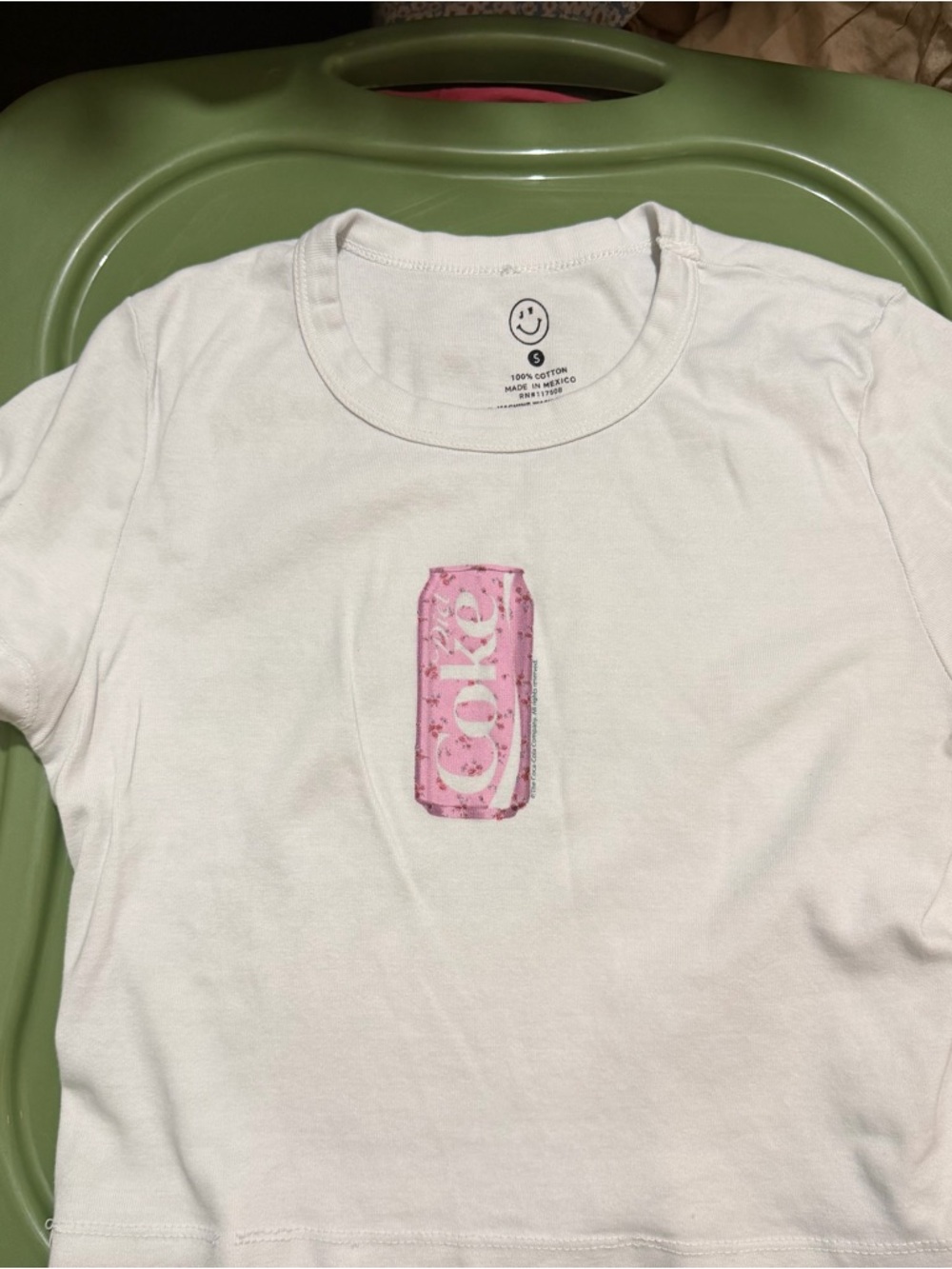 White Tee with Pink Soda Can Graphic